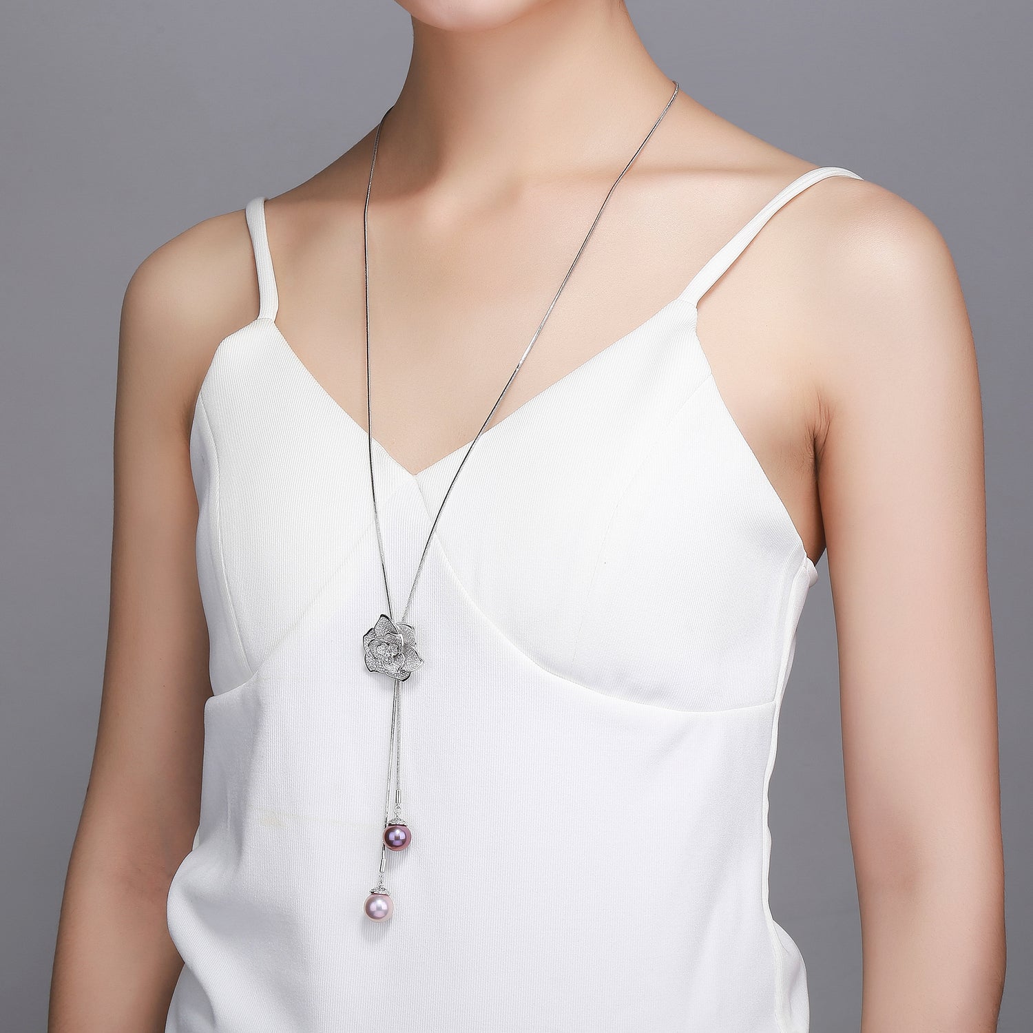 Blooming Rose Edison Pearl Necklace - Timeless Pearl
