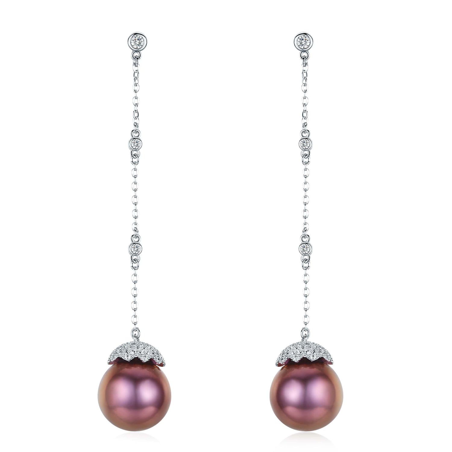 Princess Bronze Purple Edison Pearl Earrings - Timeless Pearl