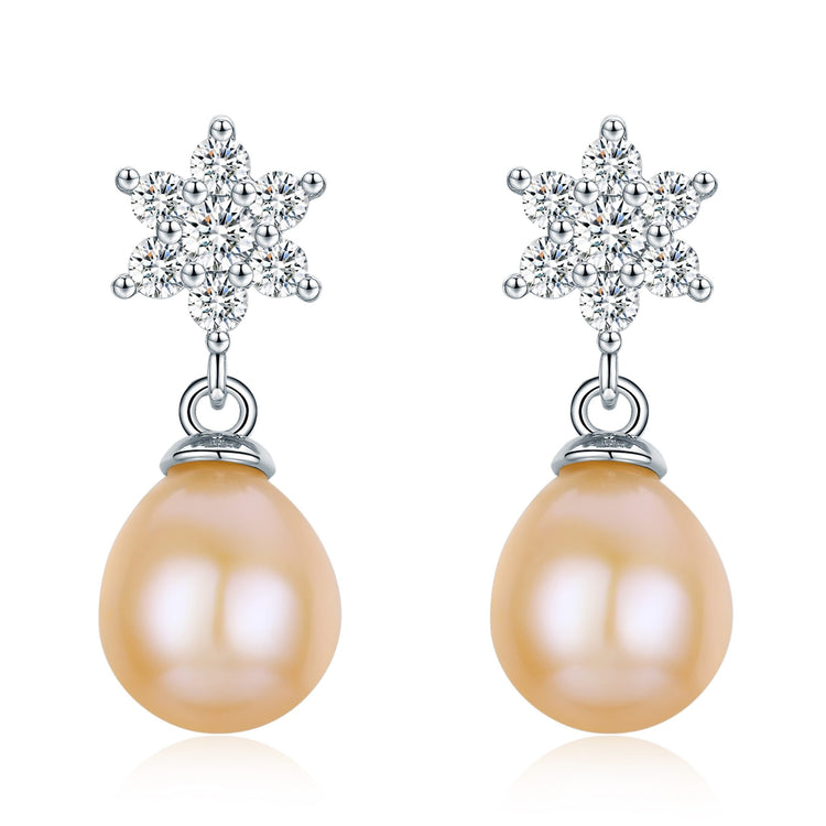 Shining Star Peach Earrings - Timeless Pearl