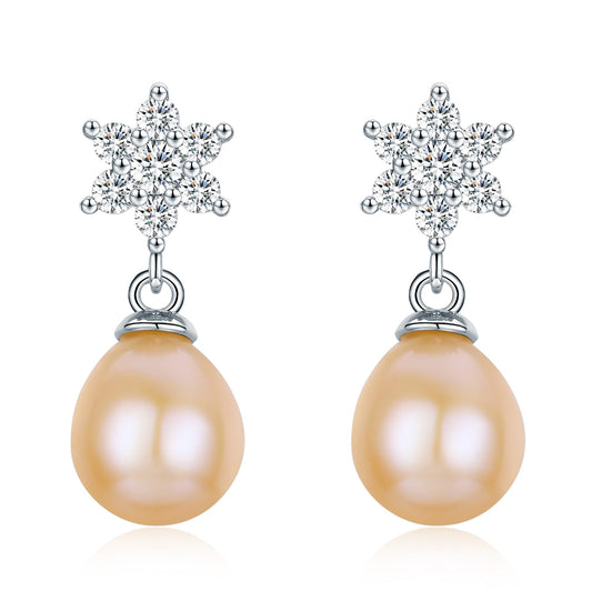 Shining Star Peach Earrings - Timeless Pearl