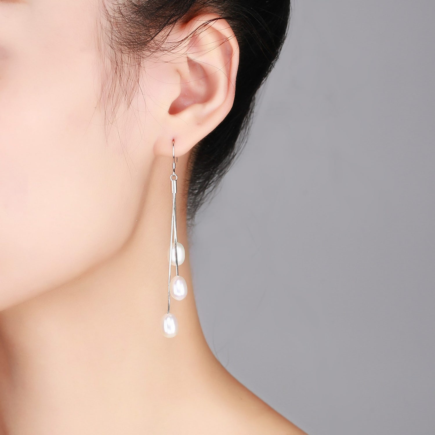 White Drop Earrings - Timeless Pearl