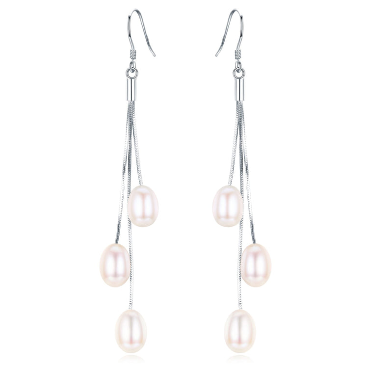 White Drop Earrings - Timeless Pearl