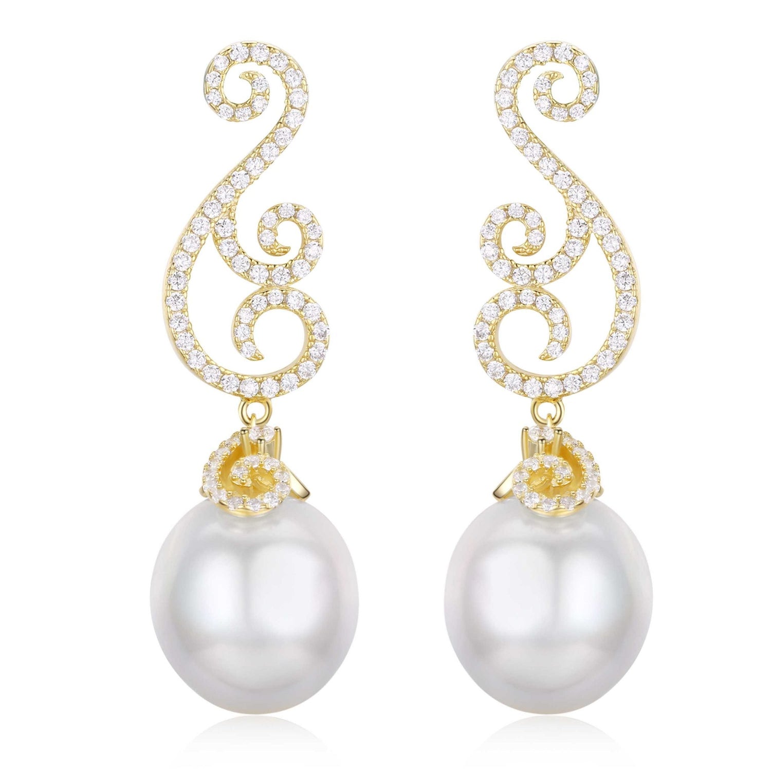 Golden Fairy Edison Pearl Earrings - Timeless Pearl