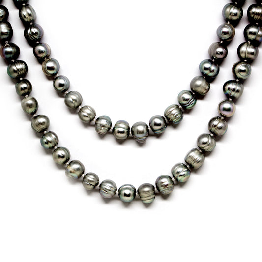 Silver Gray Endless Pearl Necklace - Timeless Pearl