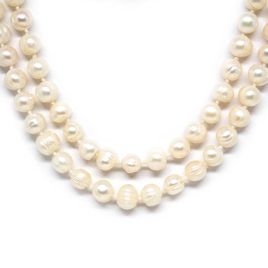 White Endless Fashion Pearl Necklace - Timeless Pearl