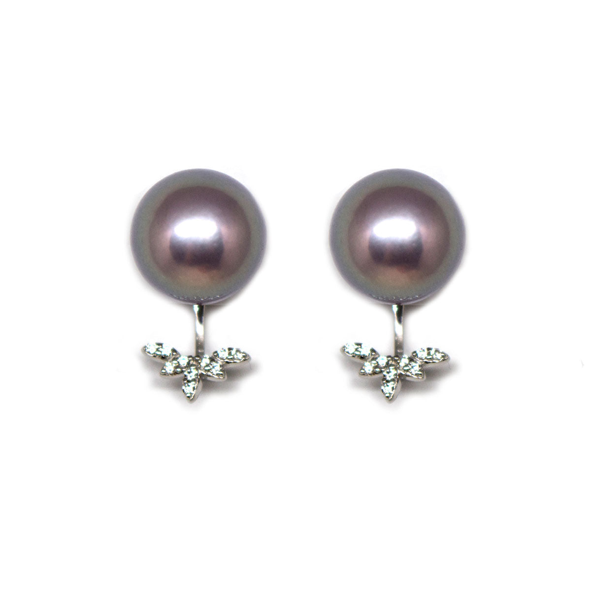 Glittering Back Edison Pearl Earrings - Timeless Pearl