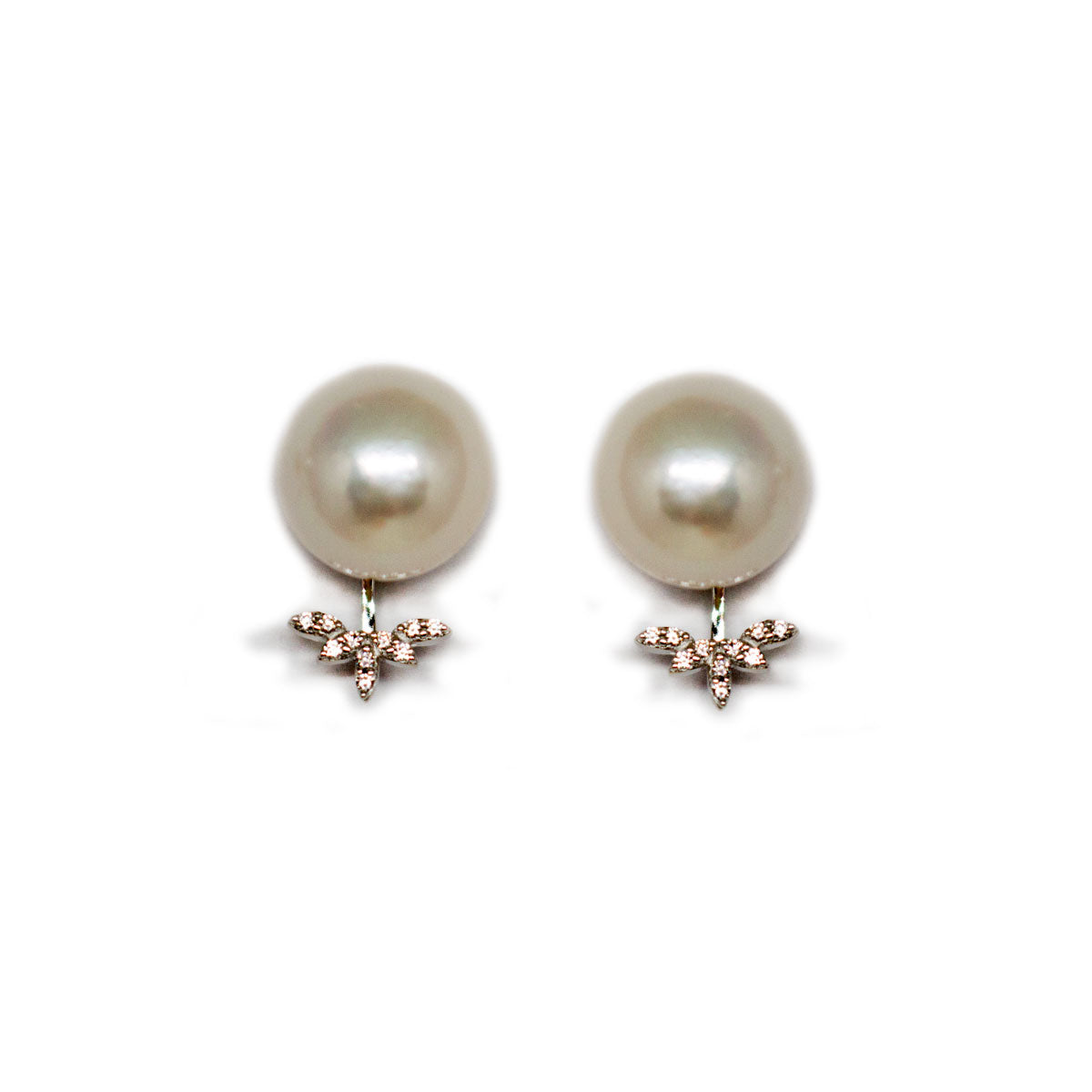 Glittering Back Edison Pearl Earrings - Timeless Pearl