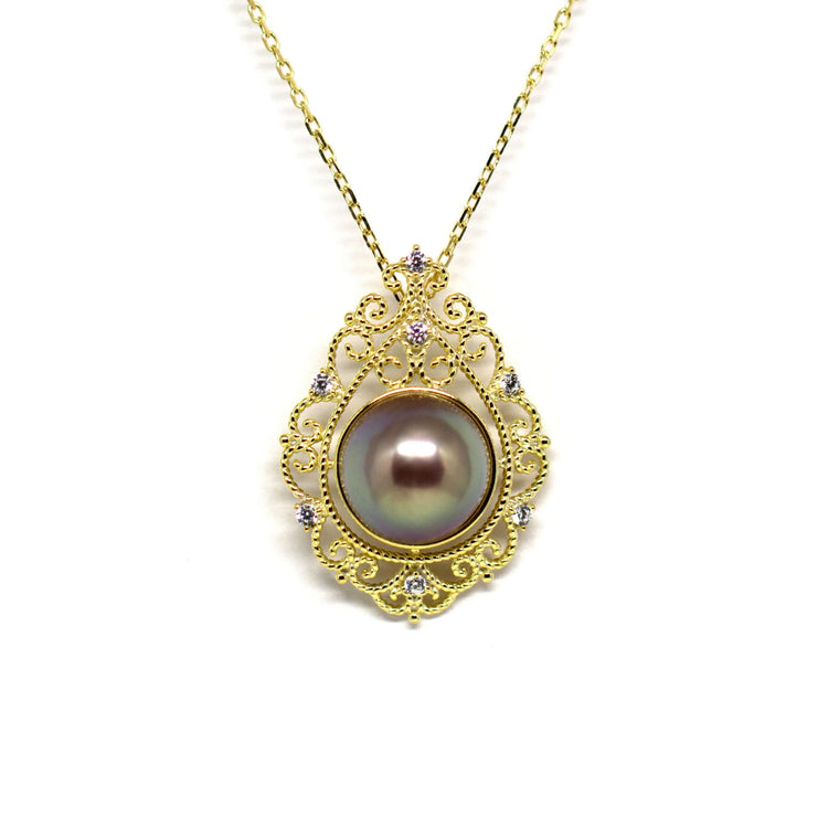 Mysterious Retro Mirror Edison Pearl Necklace - Timeless Pearl