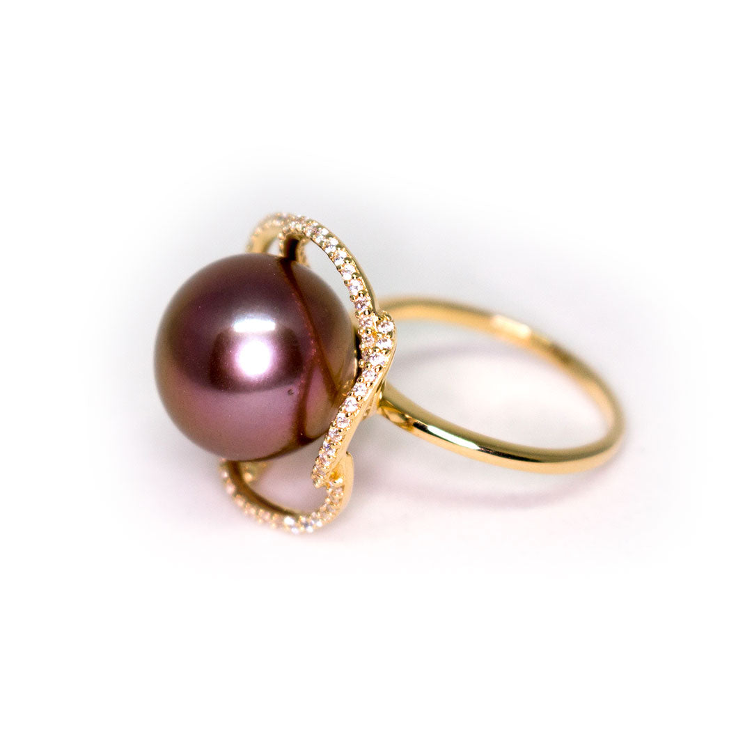Mystery Purple Flower Edison Pearl Ring – Timeless Pearl
