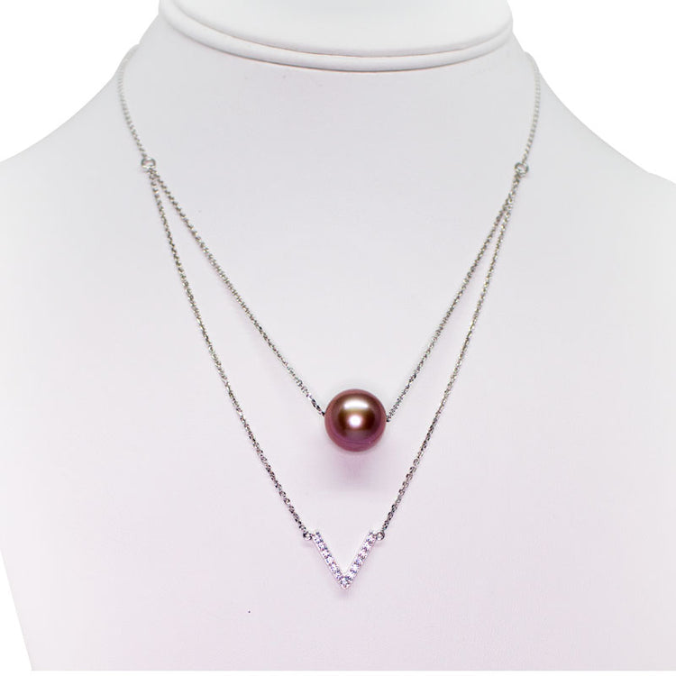 Purple Victory Edison Pearl Necklace - Timeless Pearl