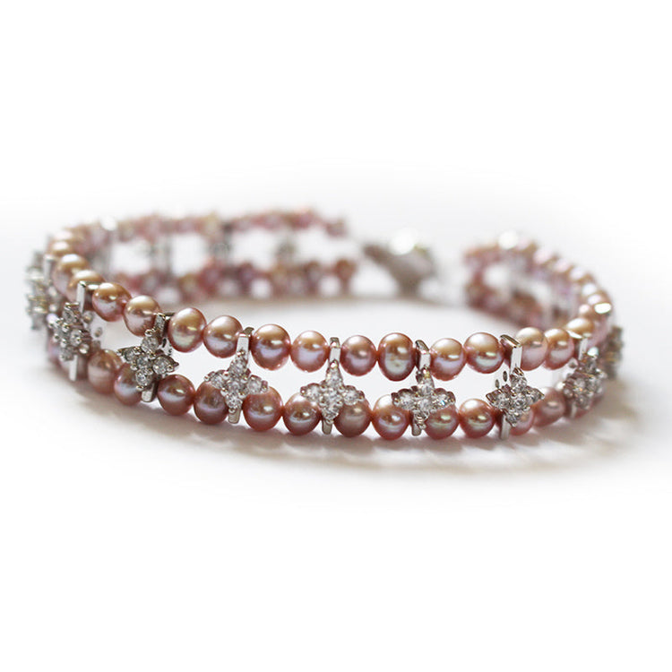 SACRED LOVE PURPLE PEARL BRACELET - Timeless Pearl