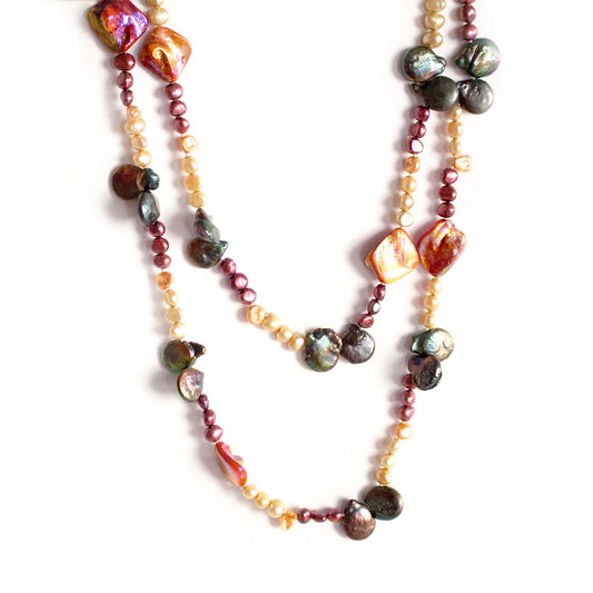 Rainbow Pearls Fashion Necklace - Timeless Pearl