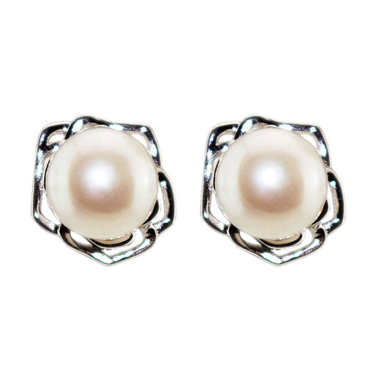 Rosebud Earrings - Timeless Pearl