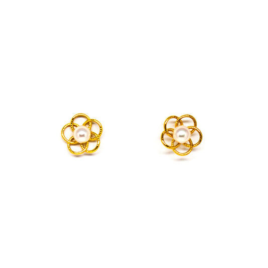 Akoya Flower Pearl Earrings - Timeless Pearl