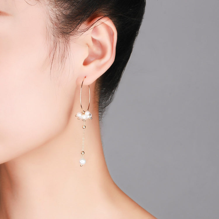 Circle of Bubbles Pearl Drop Earrings - Timeless Pearl