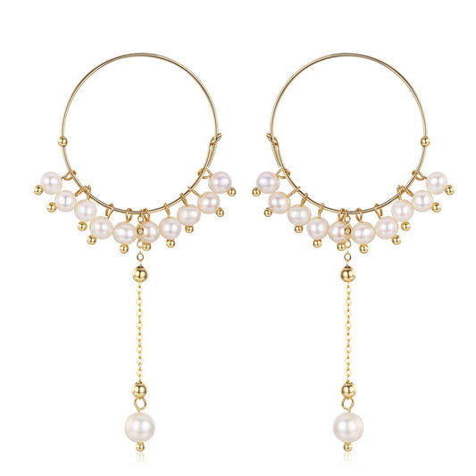Circle of Bubbles Pearl Drop Earrings - Timeless Pearl