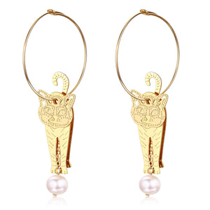 14K Gold Filled Cat Pearl Earrings