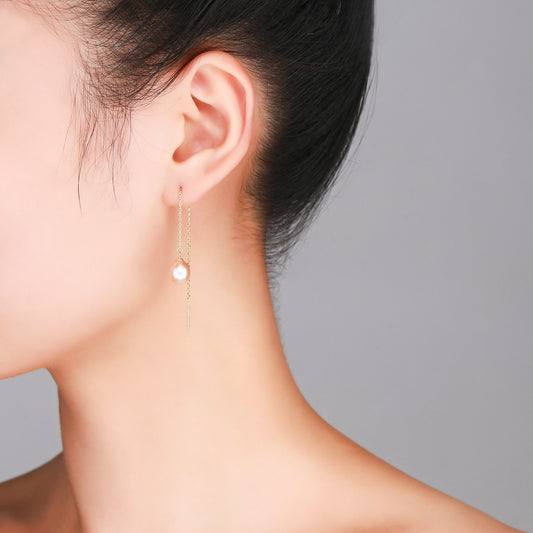 Elegant Pearl Drop Earrings - Timeless Pearl
