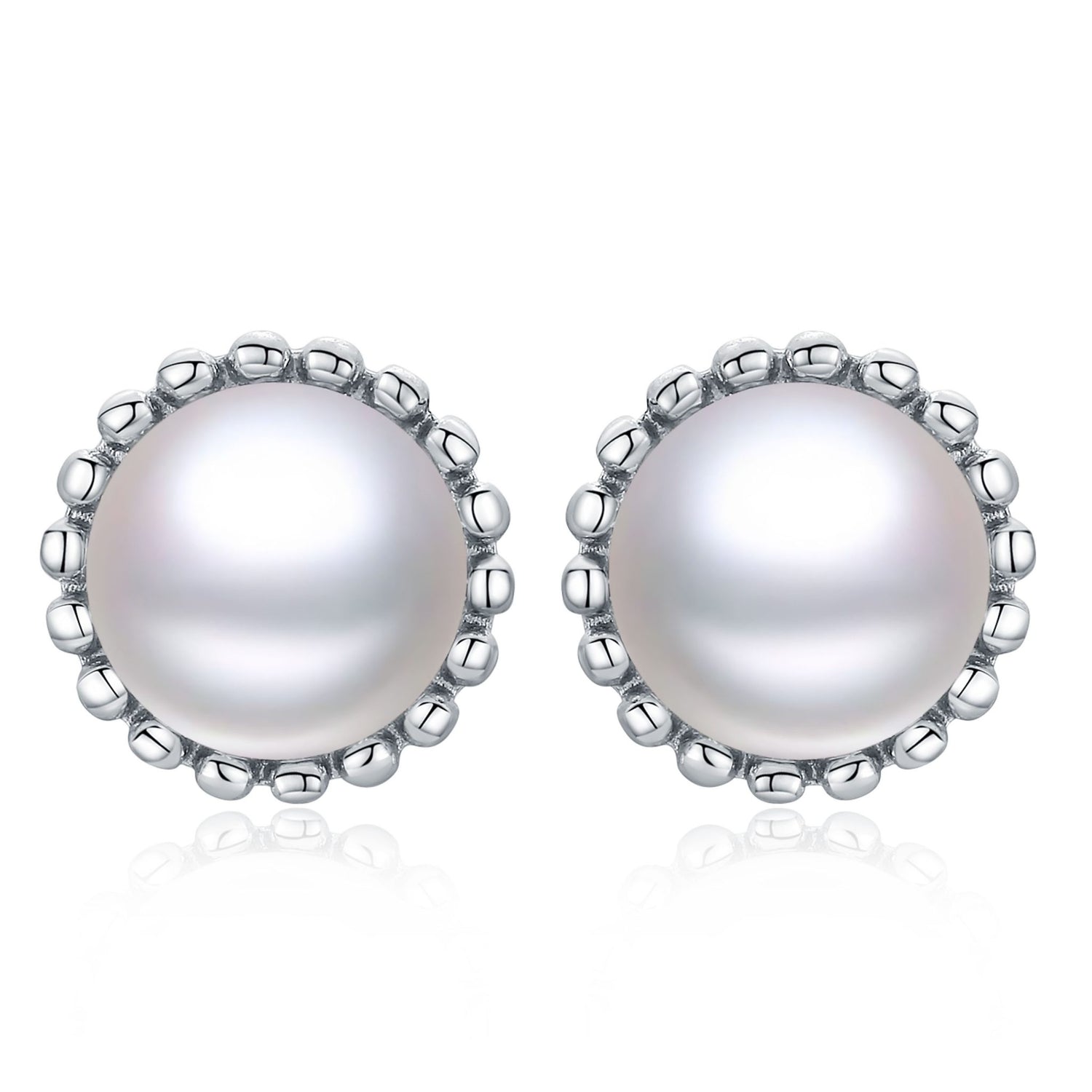 Silver Sun Pearl Earrings - Timeless Pearl