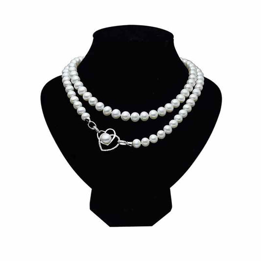 Joined Hearts Pearl Necklace - Timeless Pearl