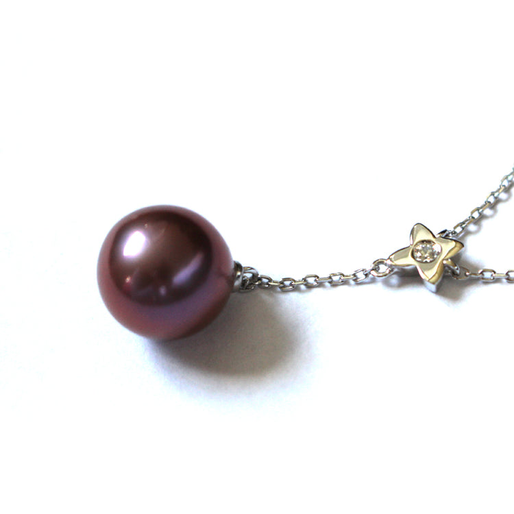 PURPLE STAR EDISON PEARL NECKLACE - Timeless Pearl