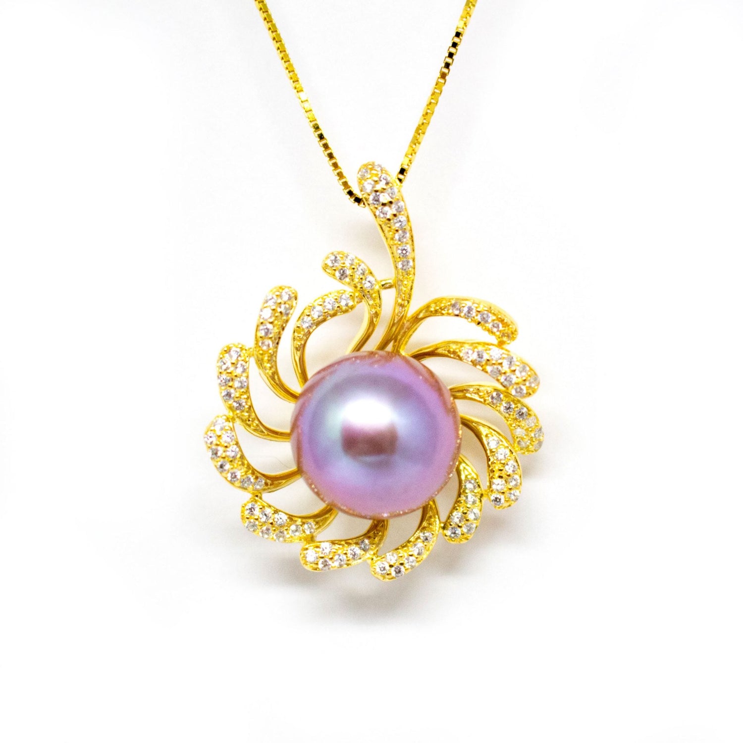 Flaming Heart Edison Pearl Necklace - Timeless Pearl