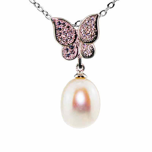 Butterfly Pearl Necklace - Timeless Pearl